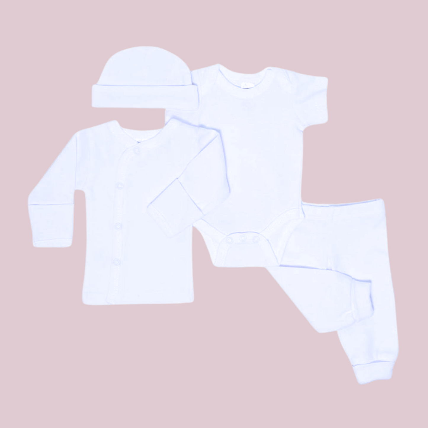 Tiny Baby 4 piece set - White