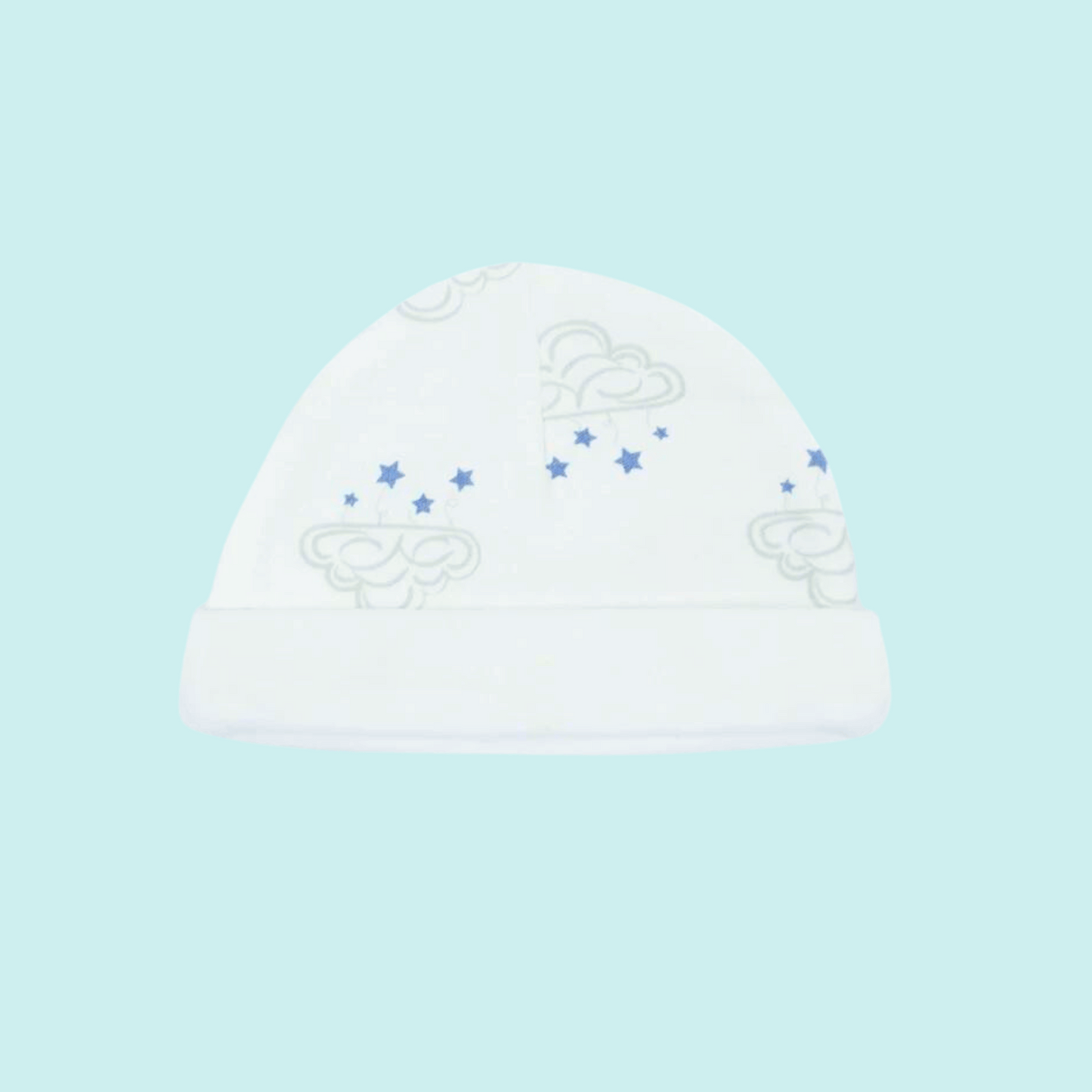 Tiny Baby Hat - 100% Cotton - Grey Cloud