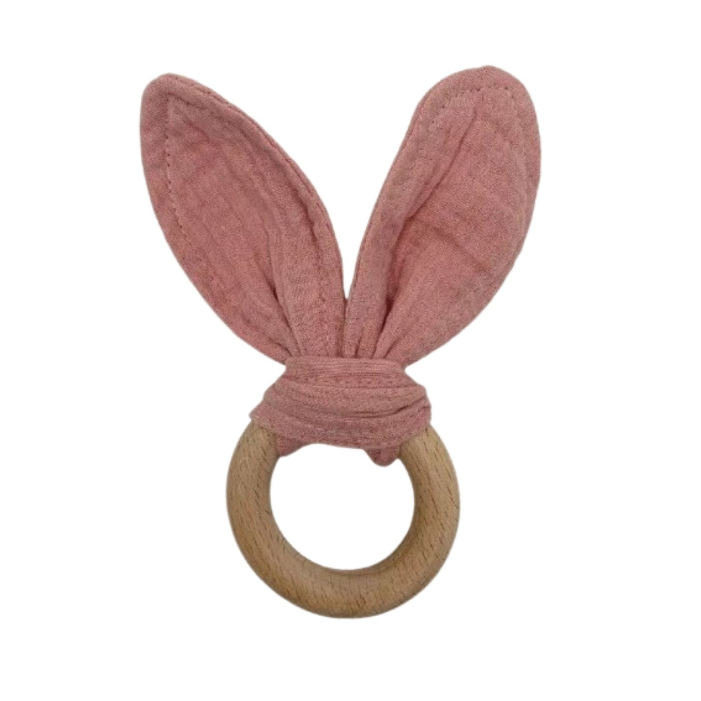 Bunny Ears baby teether - rose blush