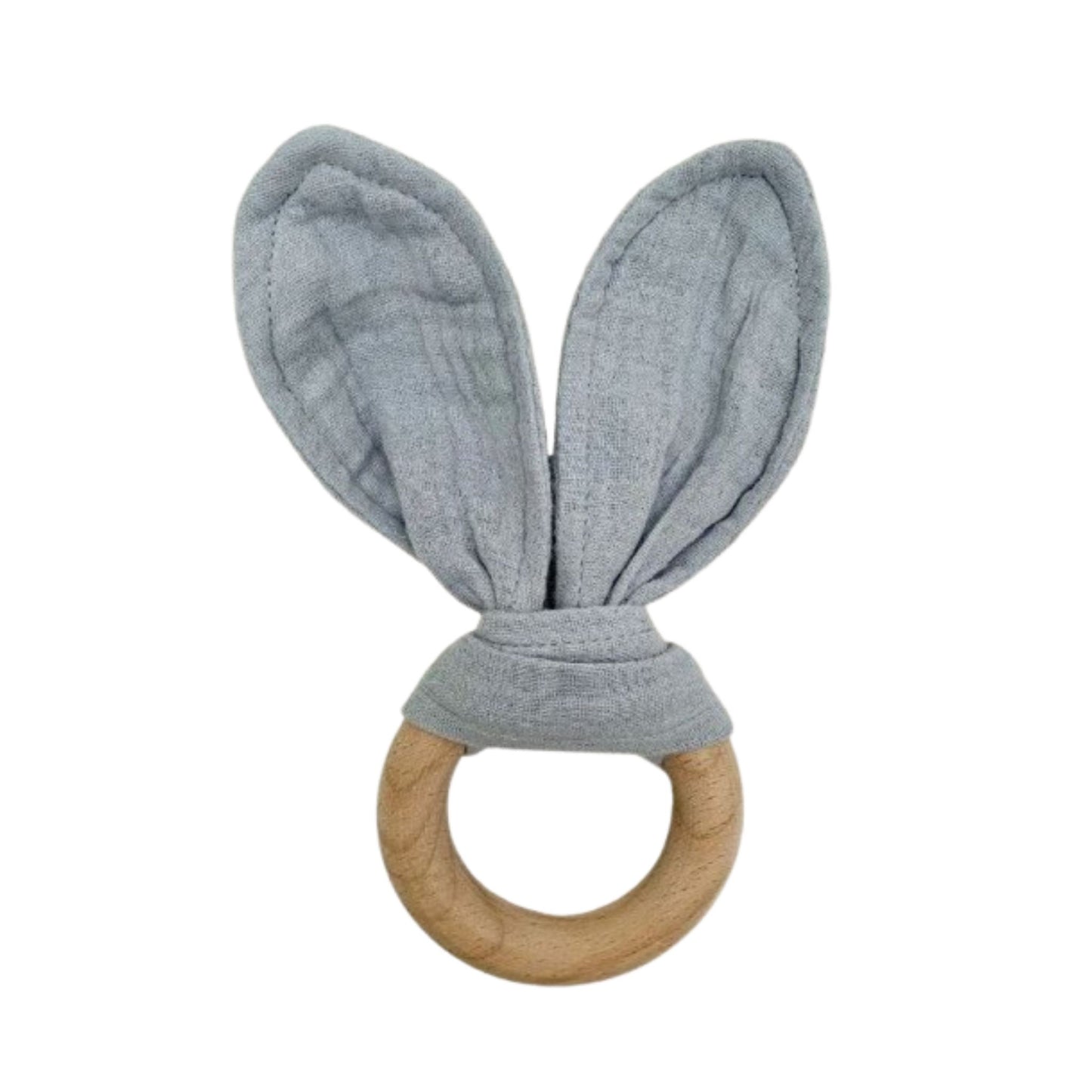 Bunny Ears baby teether - soft blue