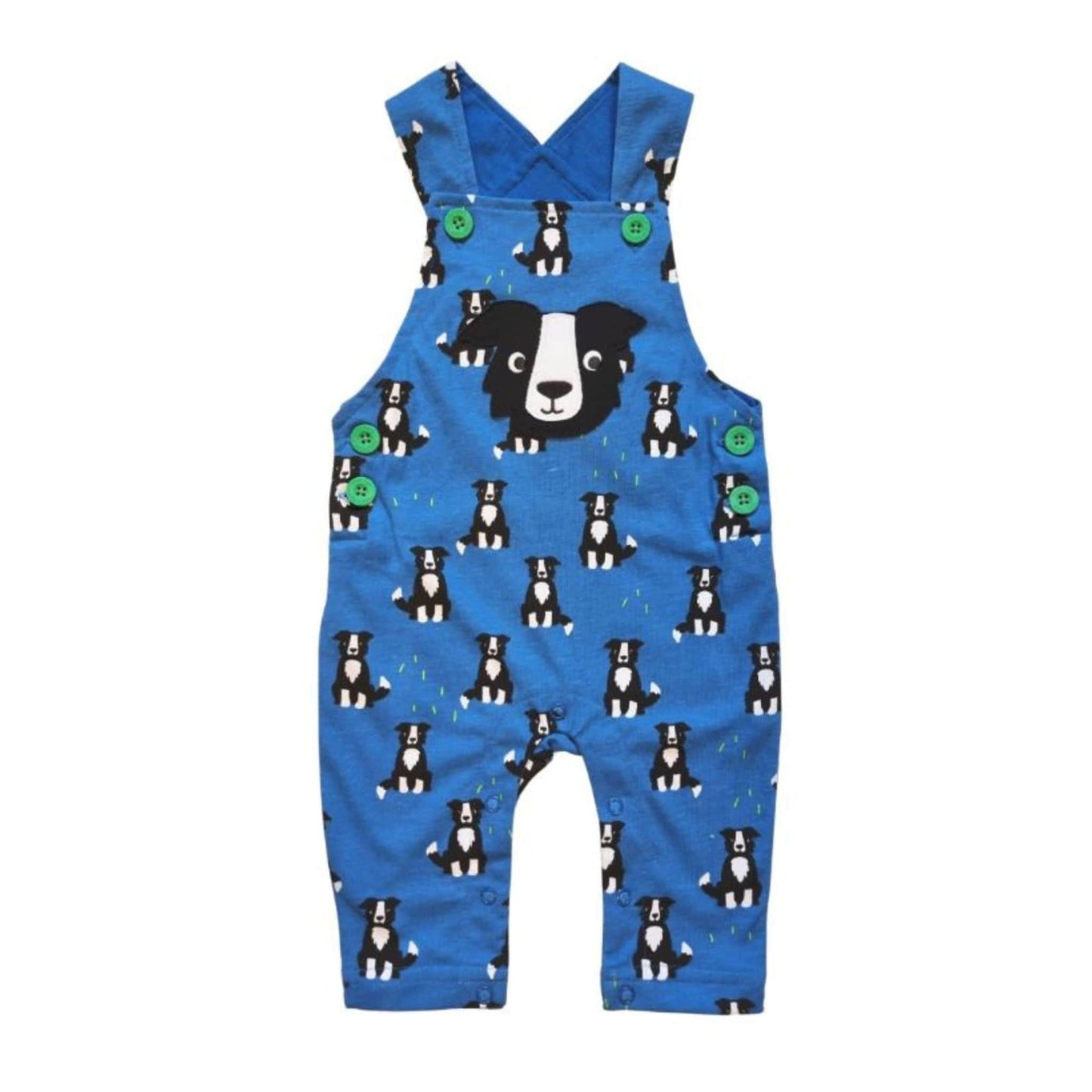 Dog Print Baby Dungarees