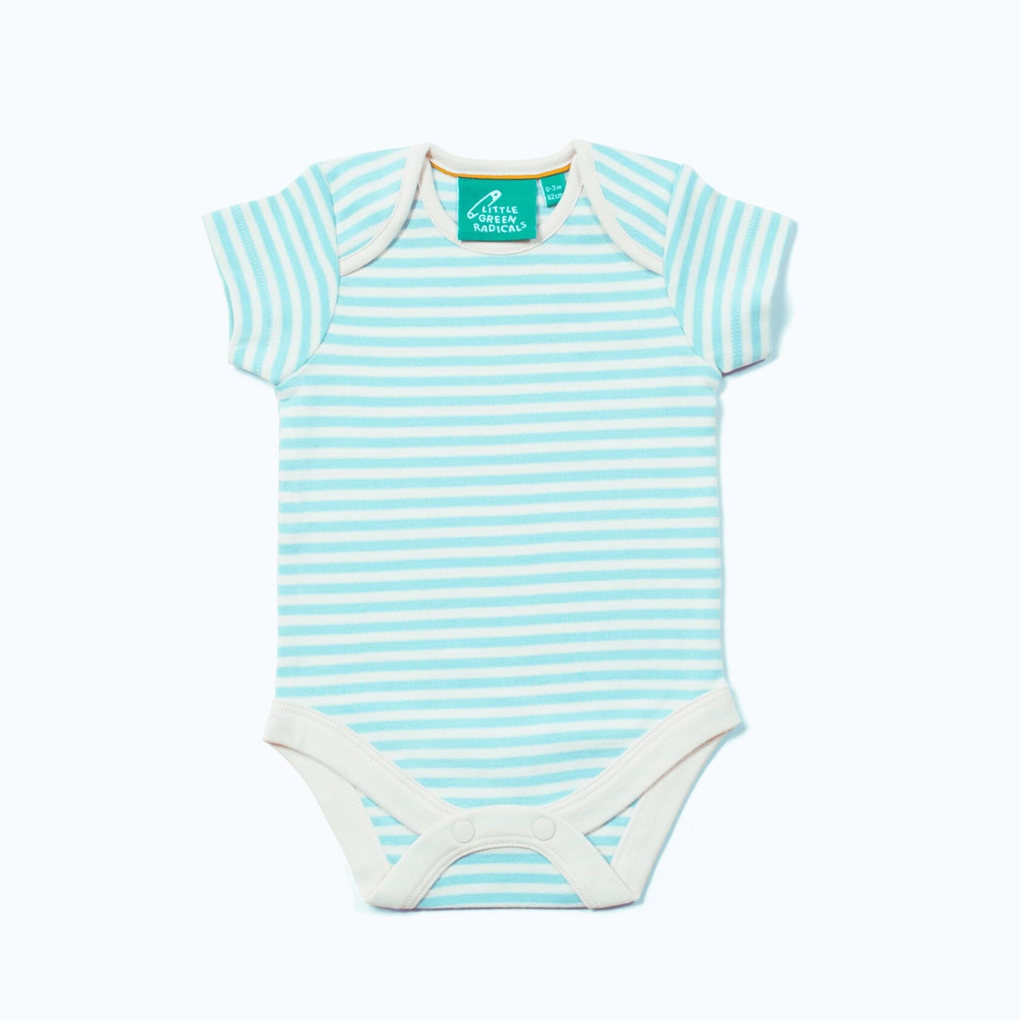 Green and White Stripe Baby Vest