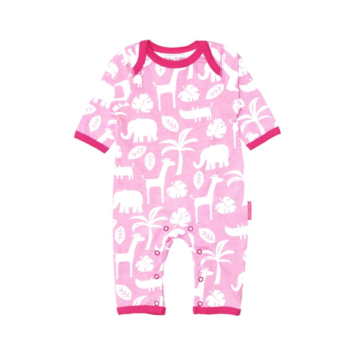 Organic Cotton Pink Sleepsuit