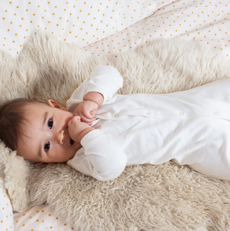 White Sleepsuit Modelled