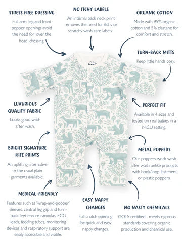 My First Sleepsuit Woodland Walk Green product information