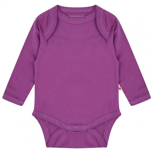 Baby Vest Long Sleeve - 100% Organic Cotton - Purple