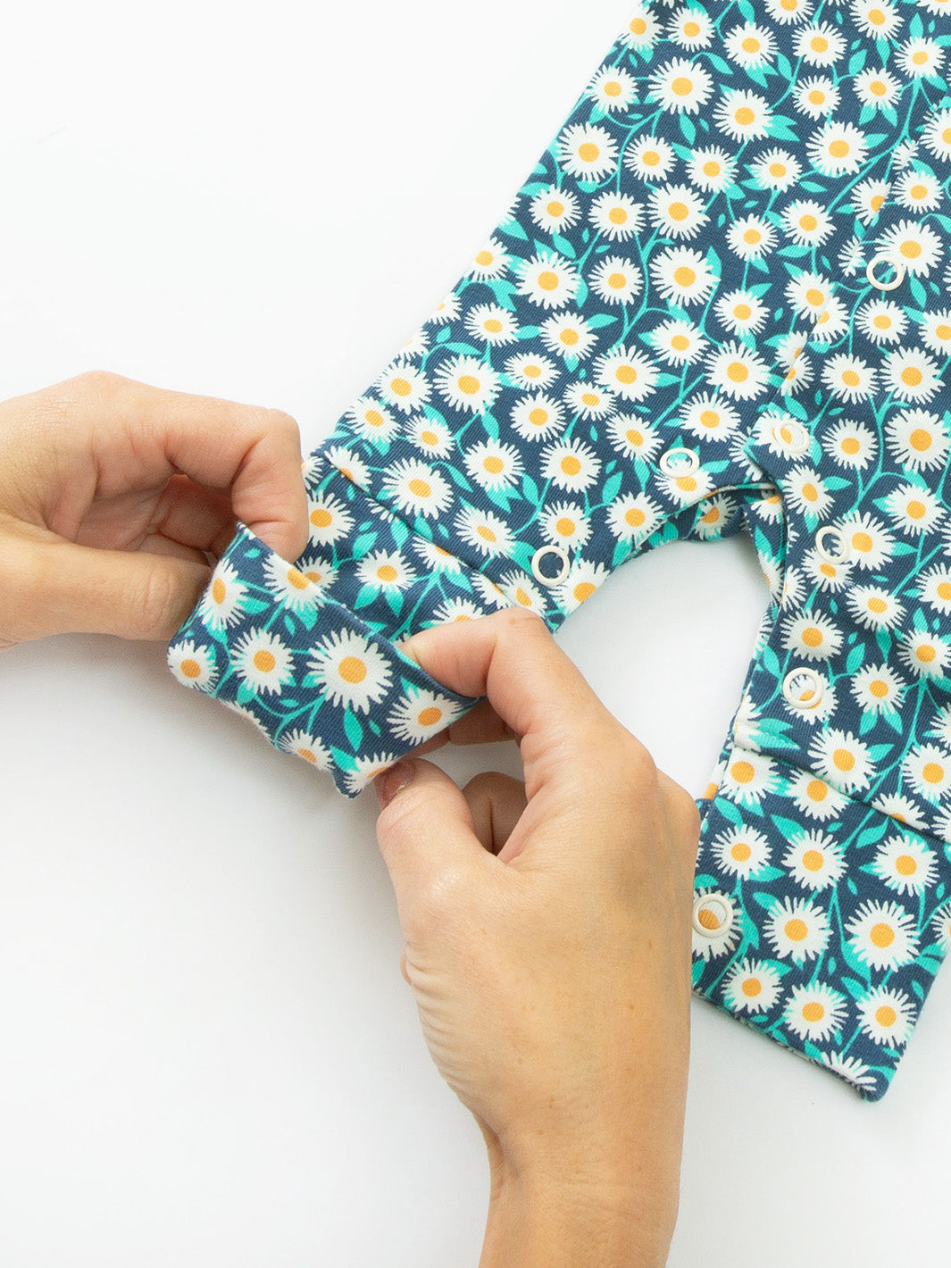 Daisy Fields sleepsuit leg cuff