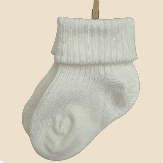 Newborn Socks Bamboo White
