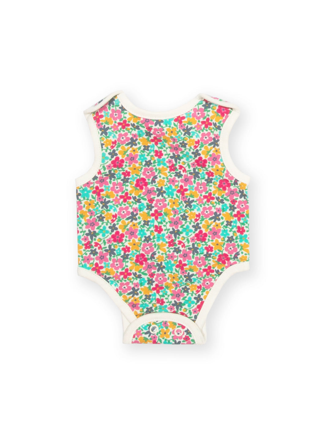 Flat lay of My First Vest Petal Potion Multi – soft preemie baby vest with petal print, perfect for tiny babies and premature and early baby outfits.