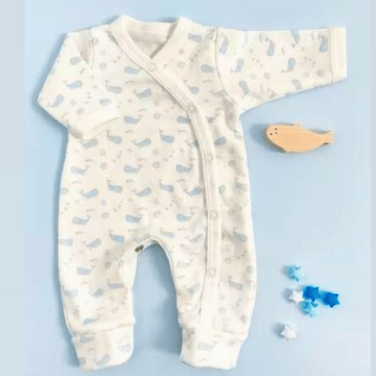 Premature Baby Sleepsuit - Ocean Blue