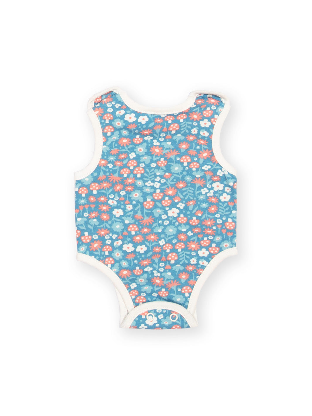 Flat lay of My First Vest Winter Woodland Blue – cosy preemie baby vest with winter woodland design, ideal for tiny babies and premature babies