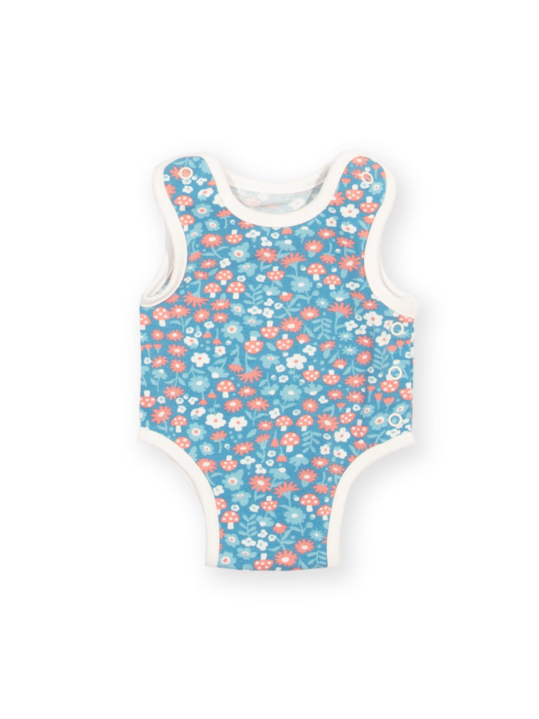 Rear view of My First Vest Winter Woodland Blue – gentle preemie baby clothing designed for premature and early baby needs.